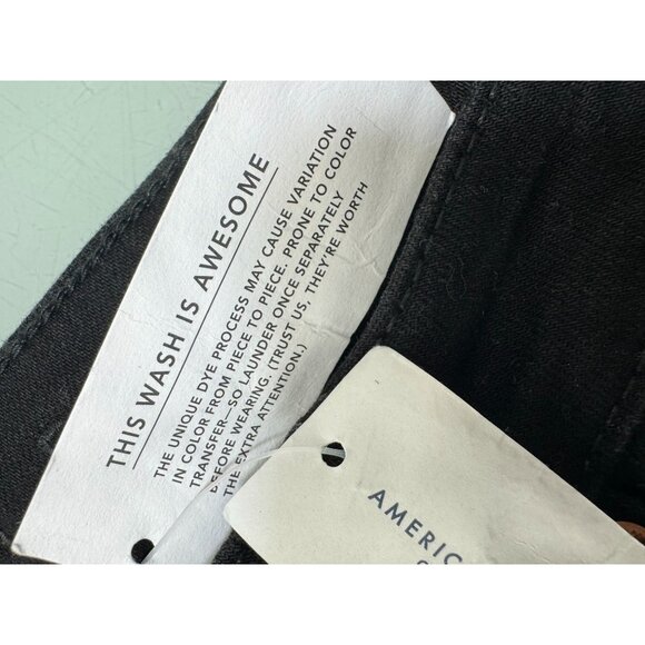 American Eagle Jeans Mens 34X34 Airflex Black Distressed Slim Straight New NWT - Picture 8 of 13